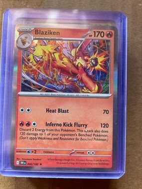 Pokemon Blaziken Card - Red, Orange, Yellow